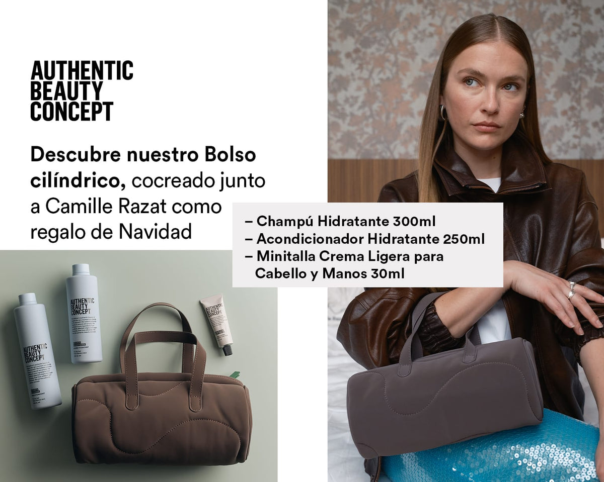 Authentic Beauty Concept Champú Pack Bolso Hydrate: Champú, Acondicionador, y Minitalla Crema para Cabello y Manos Roberta Beauty Club Tienda Online Productos de Peluqueria