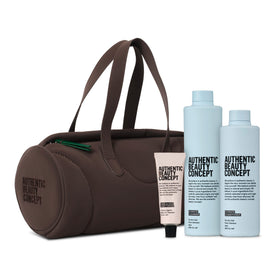 Pack Bolso Hydrate: Champú, Acondicionador, y Minitalla Crema para Cabello y Manos
