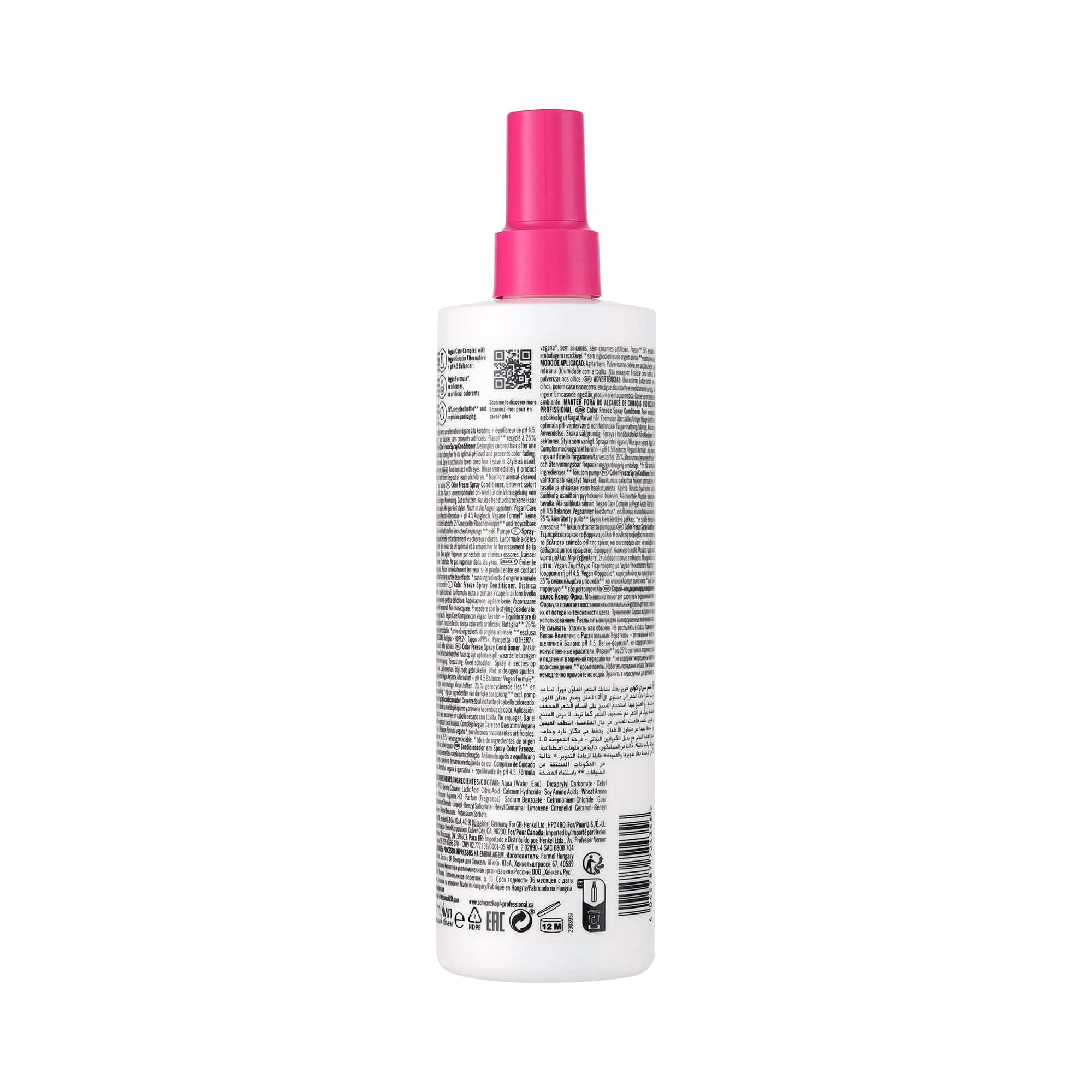 BC Bonacure Conditioners Bonacure Color Freeze Spray Acondicionador 400ml Roberta Beauty Club Tienda Online Productos de Peluqueria