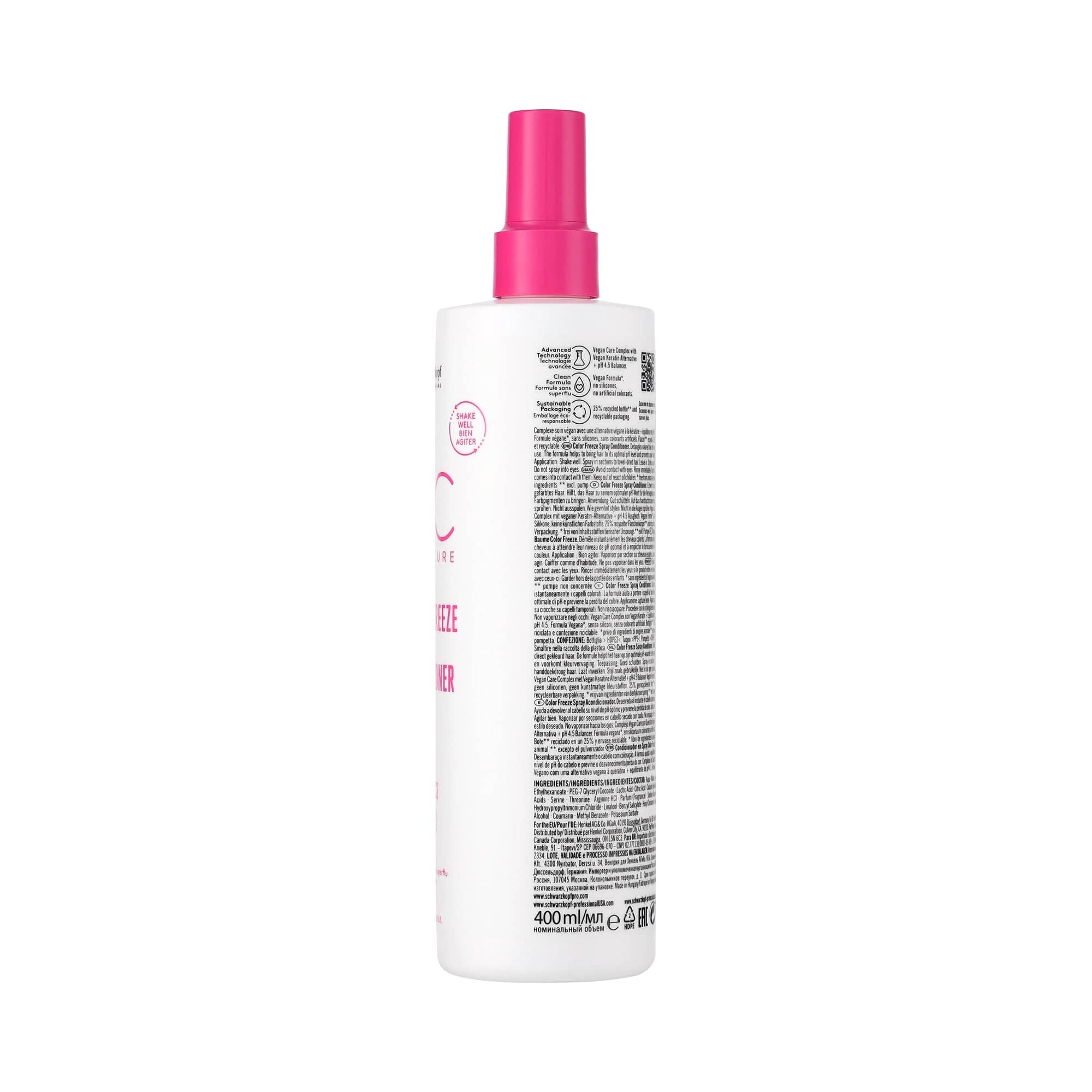 BC Bonacure Conditioners Bonacure Color Freeze Spray Acondicionador 400ml Roberta Beauty Club Tienda Online Productos de Peluqueria