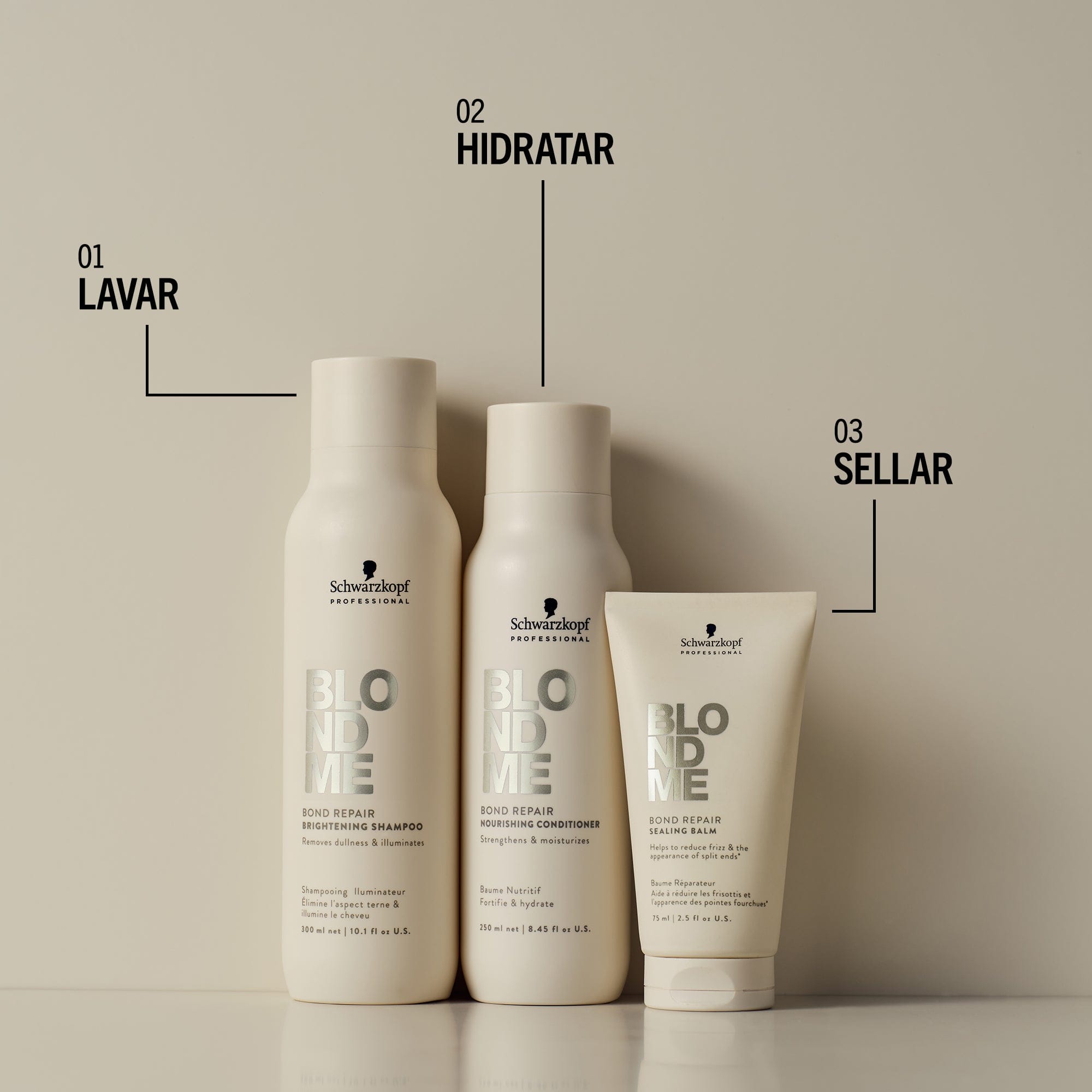 BlondMe Champú Champú Iluminador Bond Repair de BLONDME 1000ml Roberta Beauty Club Tienda Online Productos de Peluqueria