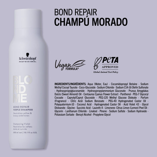 BlondMe Champú Champú Morado Bond Repair de BLONDME 1000ml Roberta Beauty Club Tienda Online Productos de Peluqueria