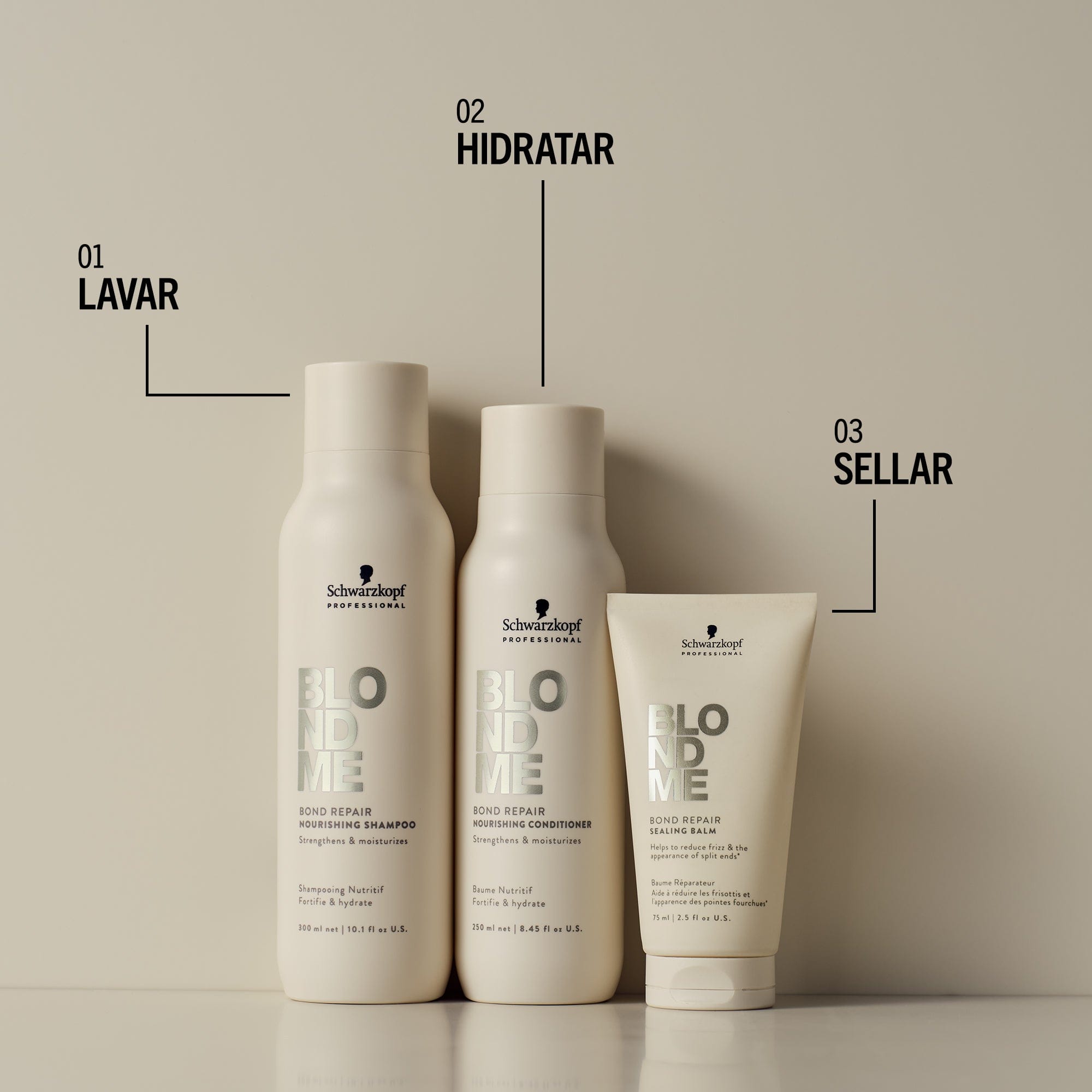 BlondMe Champú Champú Nutritivo Bond Repair de BLONDME 300ml Roberta Beauty Club Tienda Online Productos de Peluqueria