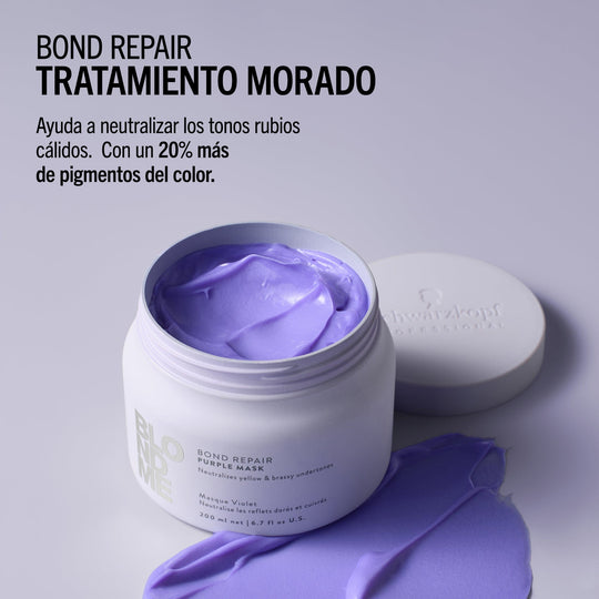 BlondMe Mascarilla Capilar Tratamiento Morado Bond Repair de BLONDME 500ml Roberta Beauty Club Tienda Online Productos de Peluqueria