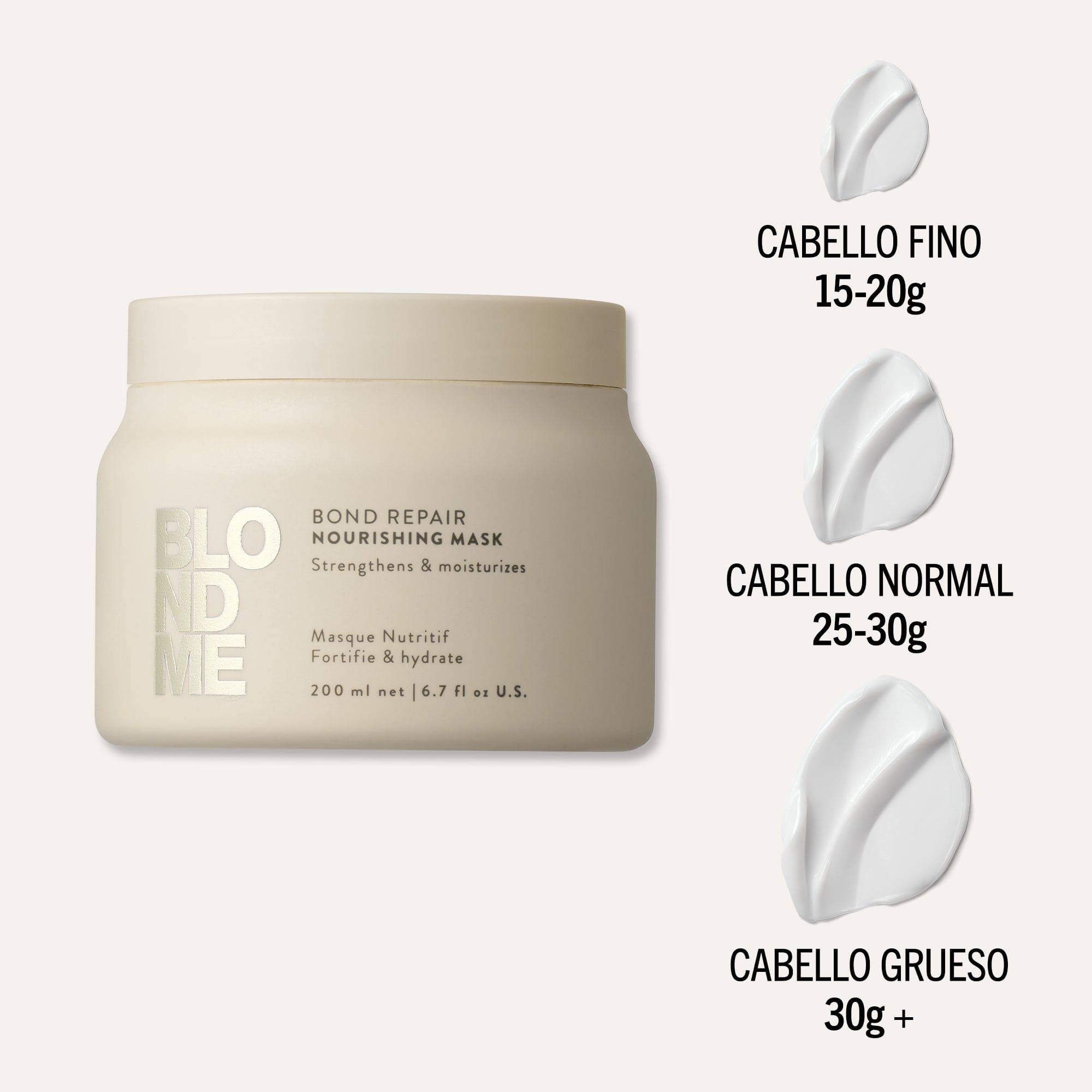 BlondMe Mascarilla Capilar Tratamiento Nutritivo Bond Repair de BLONDME 200ml Roberta Beauty Club Tienda Online Productos de Peluqueria