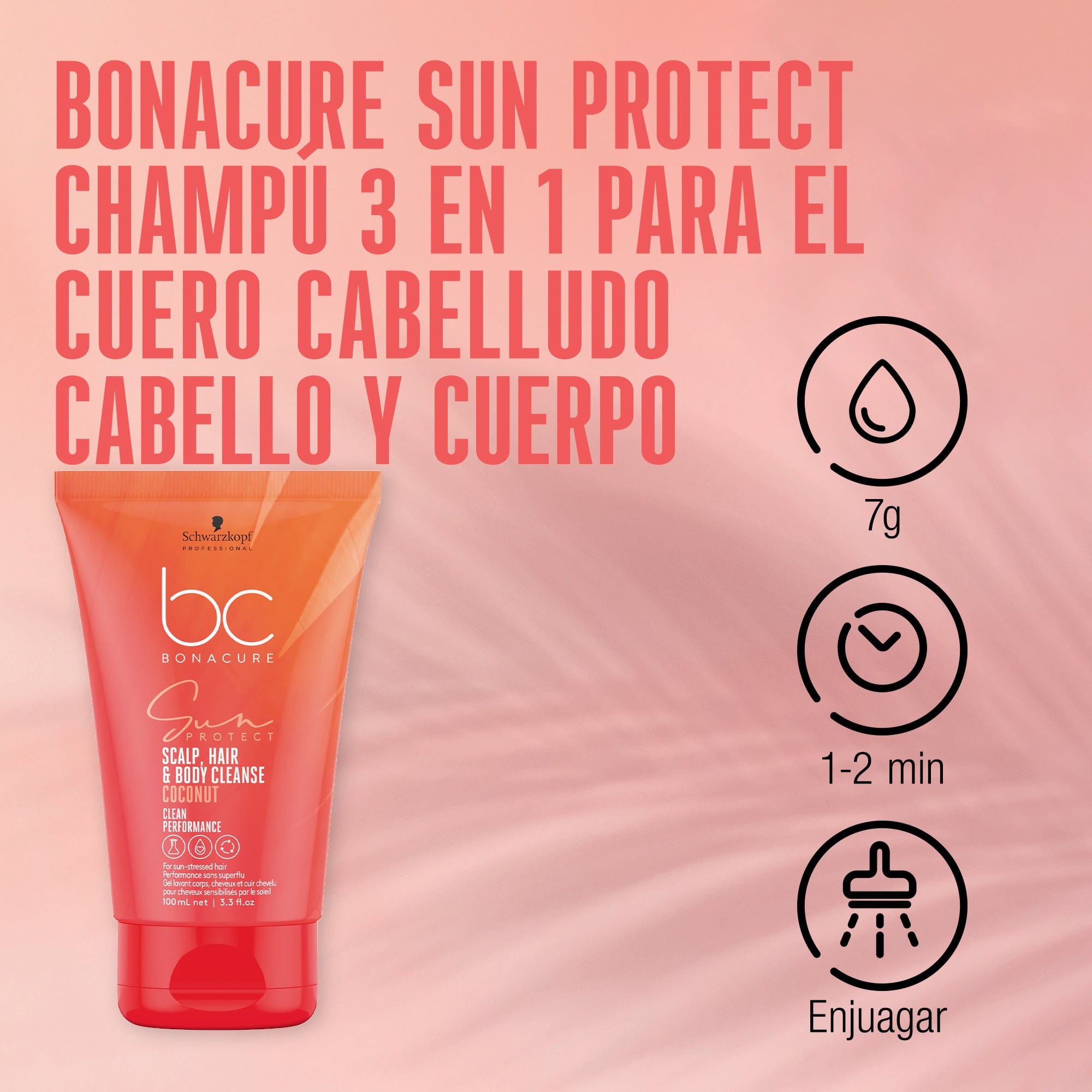 Bonacure Champú Bonacure Sun Protect Champú 3en1 para Cuero cabelludo, Cabello y Cuerpo  200ml Roberta Beauty Club Tienda Online Productos de Peluqueria