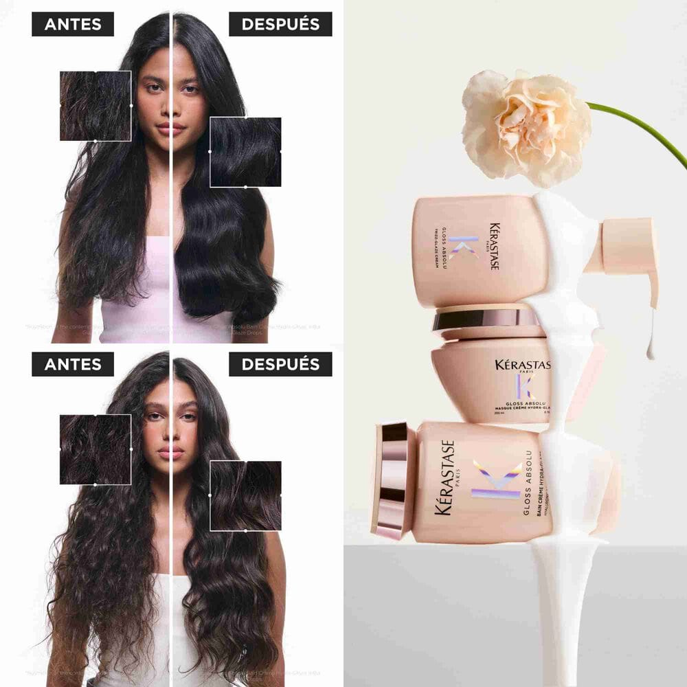 KÉRASTASE Champú KERASTASE GLOSS ABSOLU Champú Bain Crème Hydra-Glaze 500 ml Roberta Beauty Club Tienda Online Productos de Peluqueria