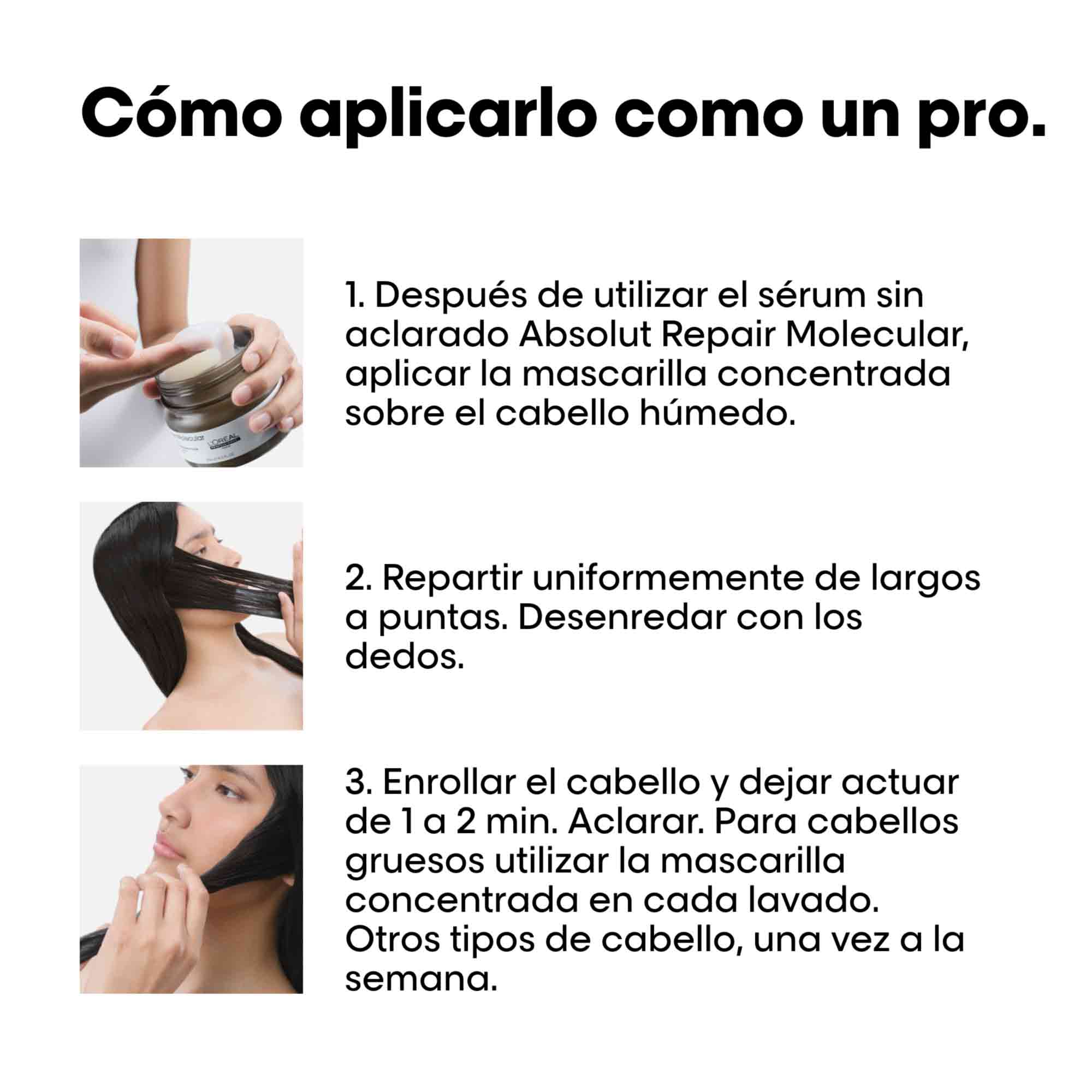 L'Oréal Professionnel Mascarilla Capilar Absolut Repair Molecular Mascarilla 250ml Roberta Beauty Club Tienda Online Productos de Peluqueria
