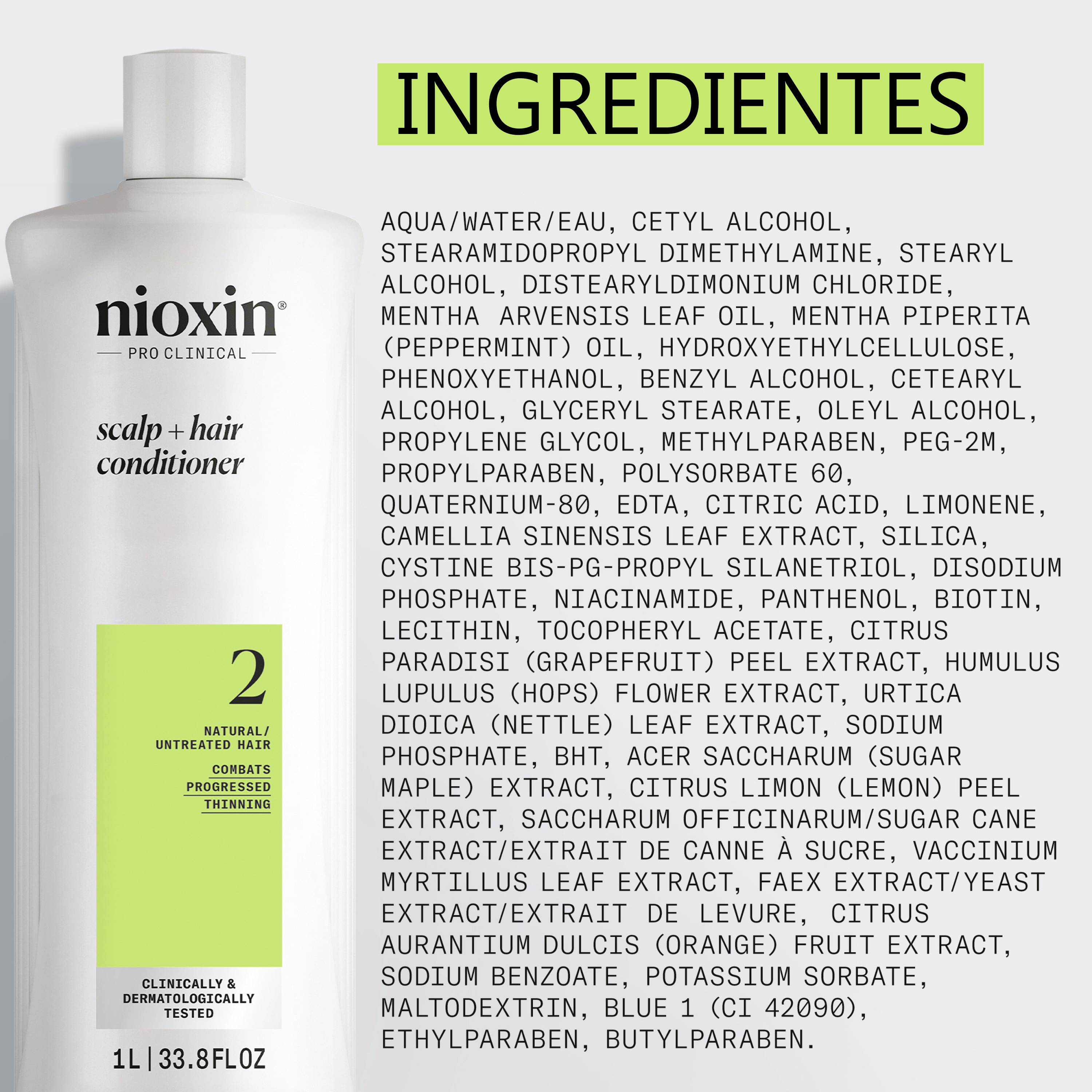 Nioxin Acondicionador SYSTEM 2 SCALP THERAPY Acondicionador Revitalizante Step 2 Cabello Natural 1000ml Roberta Beauty Club Tienda Online Productos de Peluqueria