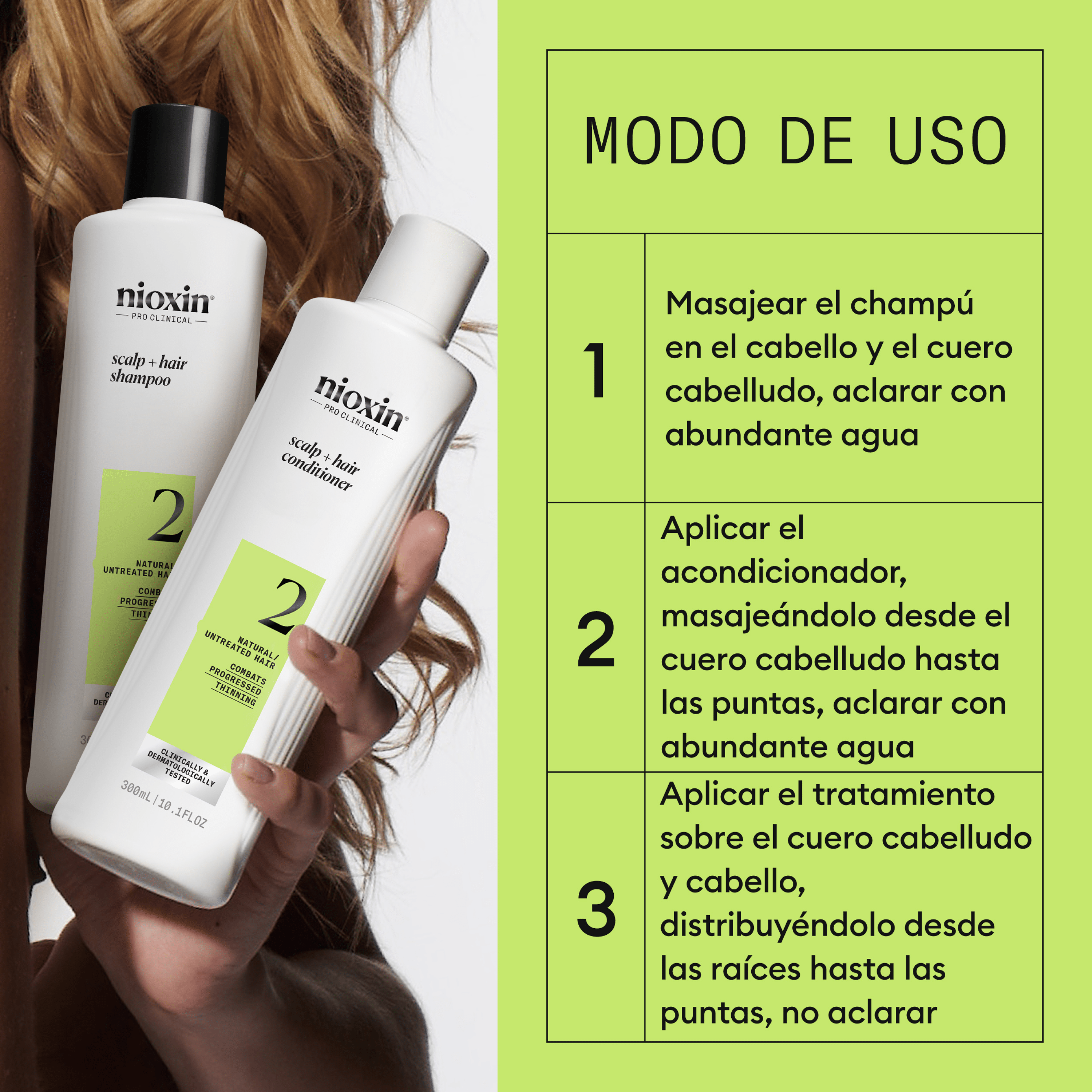 Nioxin Tratamiento SYSTEM Kit 2 Champú 150ml + Acondicionador 150ml + Tratamiento 50ml Roberta Beauty Club Tienda Online Productos de Peluqueria