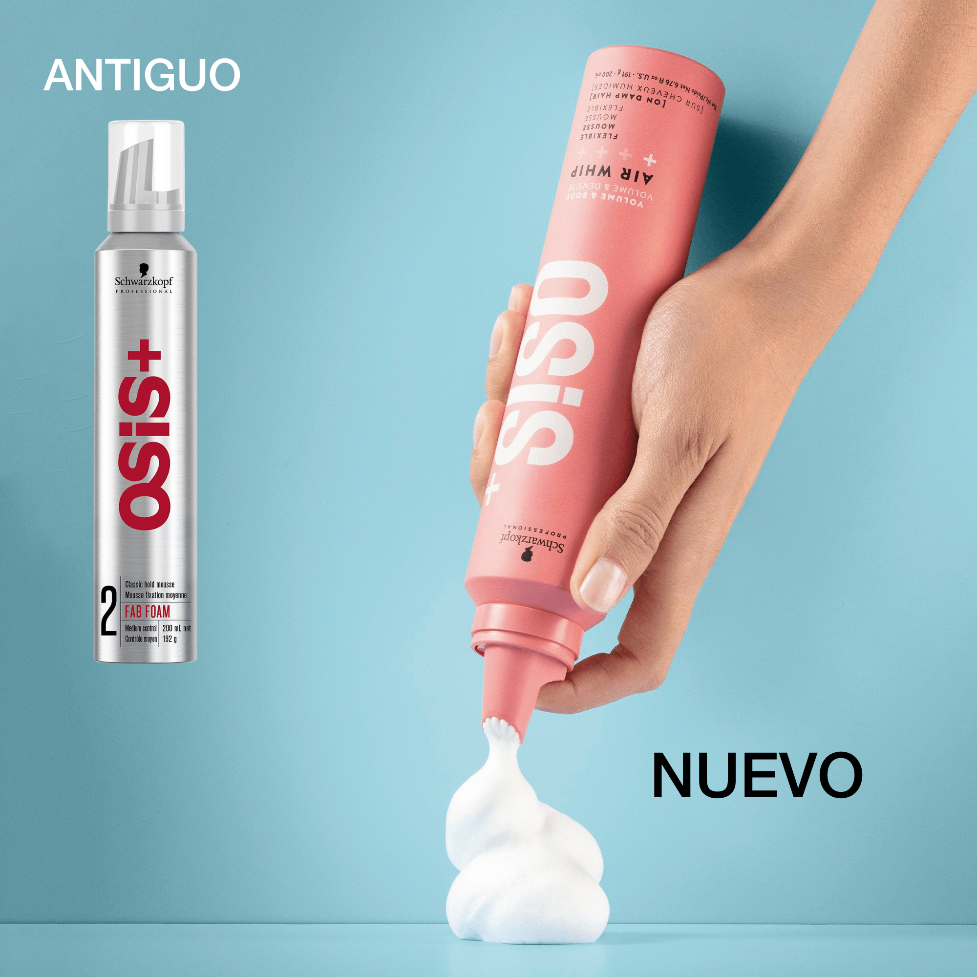 Osis Nuevo Hair Styling Products OSiS Air Whip Espuma Flexible 200ml Roberta Beauty Club Tienda Online Productos de Peluqueria