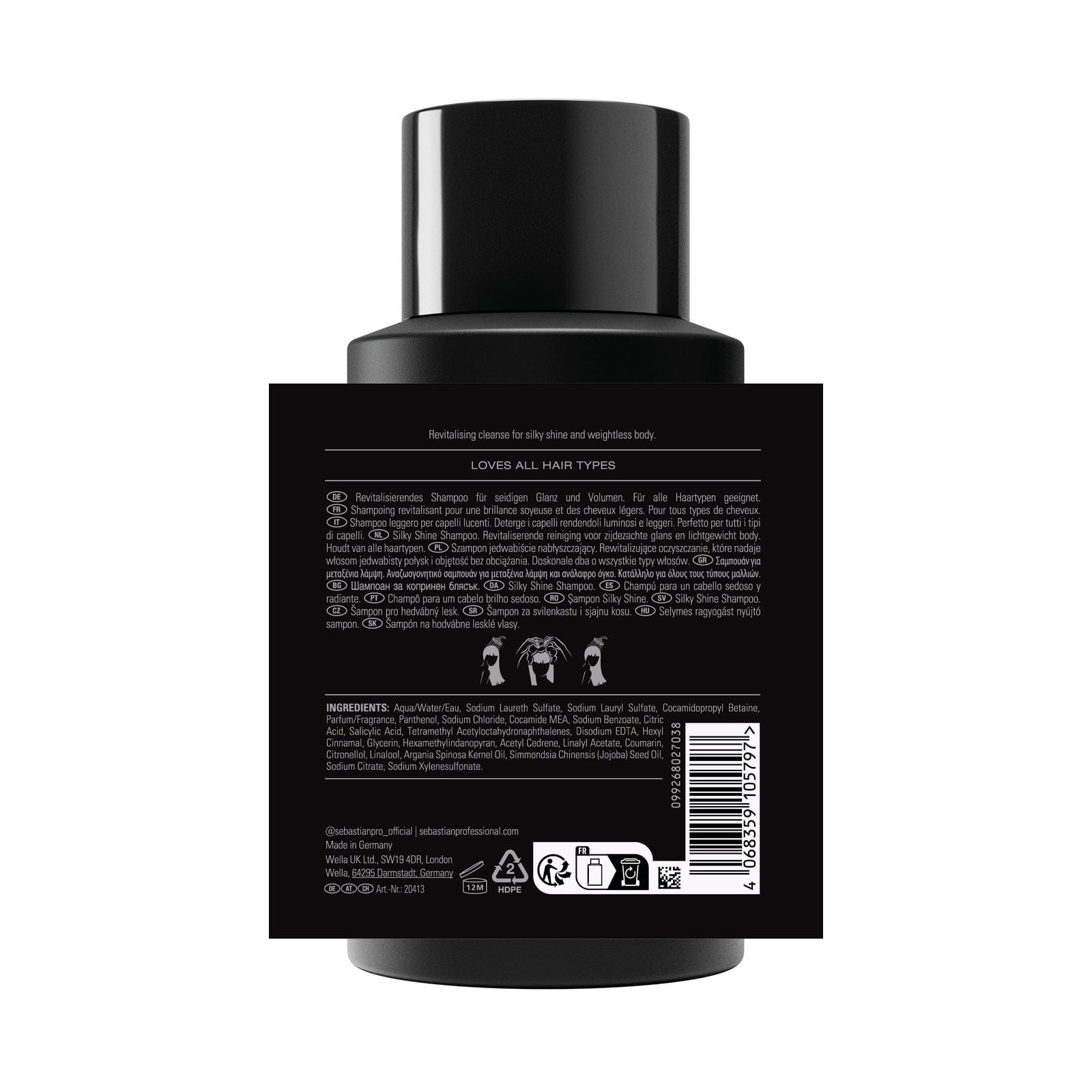 Sebastian Champú Sebastian Professional Dark Oil Champú 1000ml Roberta Beauty Club Tienda Online Productos de Peluqueria