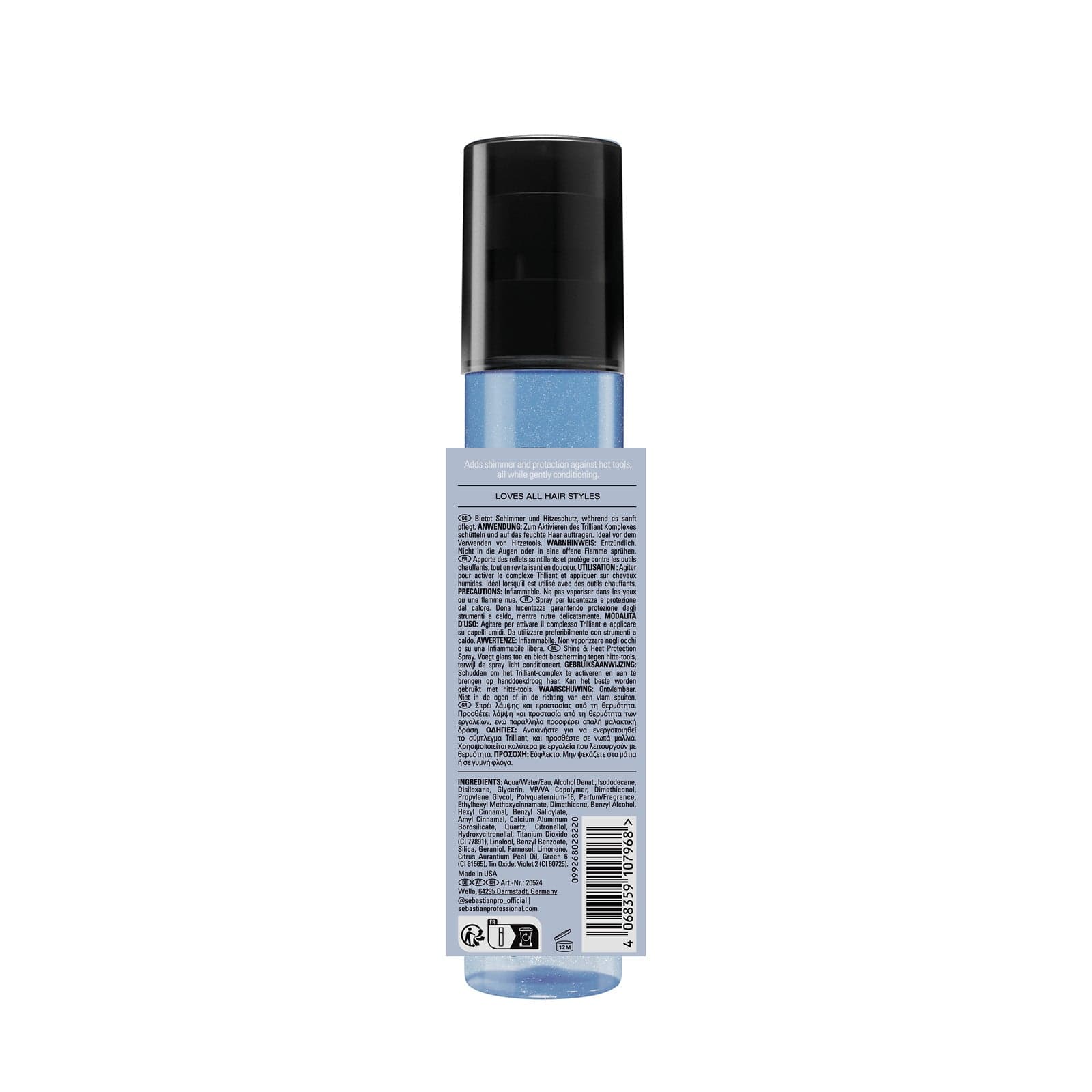 Sebastian Protector Térmico Sebastian Professional Trilliant Spray de Brillo150ml Roberta Beauty Club Tienda Online Productos de Peluqueria