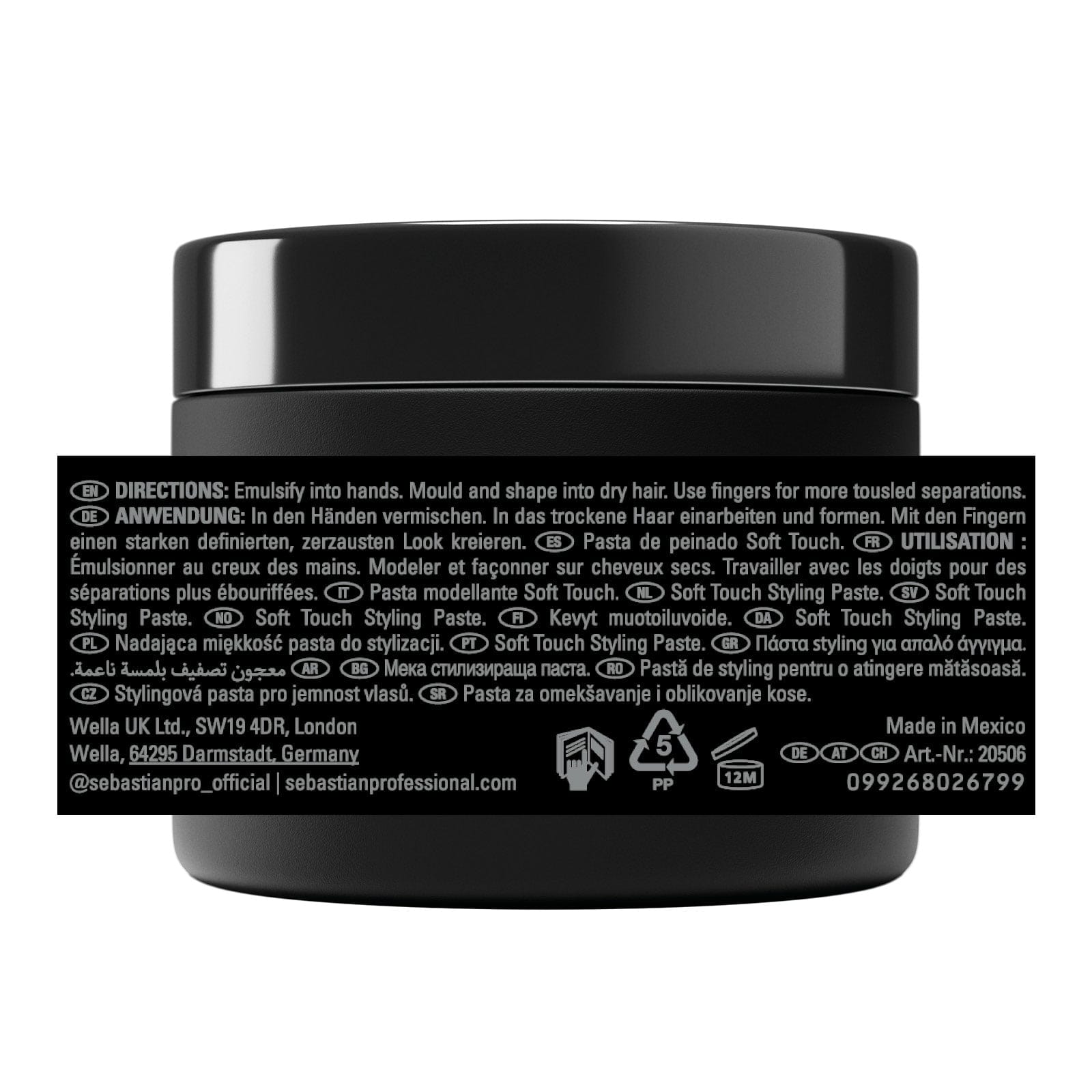 Sebastian Styling Sebastian Professional Matte Putty Pasta de Peinado 75g Roberta Beauty Club Tienda Online Productos de Peluqueria