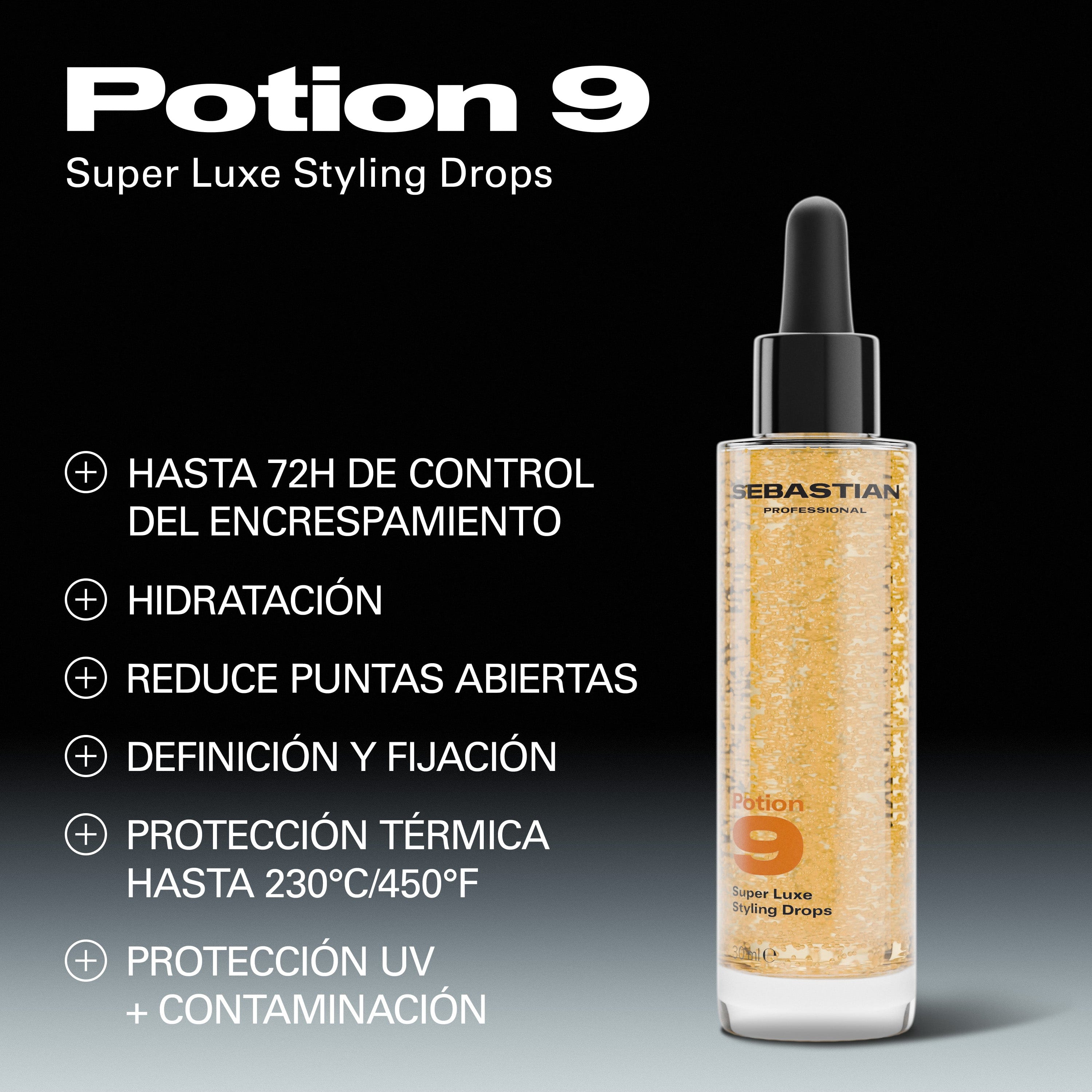Sebastian Tratamiento Sebastian Professional Potion 9 Gotas de Peinado 30ml Roberta Beauty Club Tienda Online Productos de Peluqueria