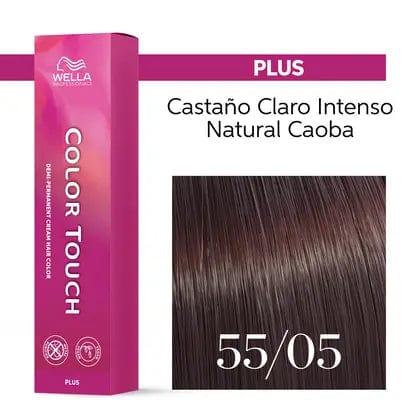 Wella Tinte Color Touch Plus 55/05 Castaño Claro Intenso Natural Caoba-60ML Roberta Beauty Club Tienda Online Productos de Peluqueria