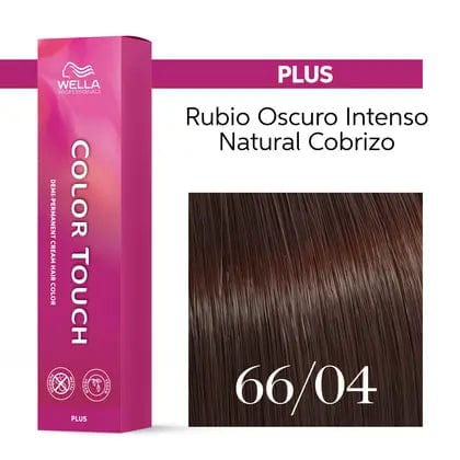 Wella Tinte Color Touch Plus 66/04 Rubio Oscuro Intenso Natural Cobrizo-60ML Roberta Beauty Club Tienda Online Productos de Peluqueria