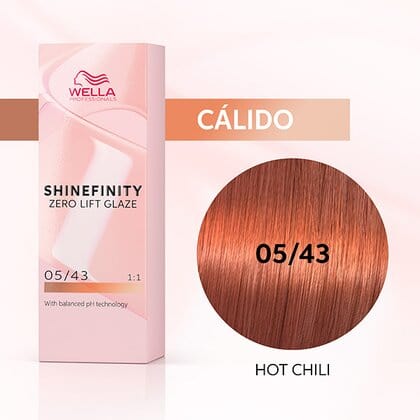 Wella Tinte Shinefinity Wella 05/43 Castaño Claro Cobrizo Dorado -60ML Roberta Beauty Club Tienda Online Productos de Peluqueria