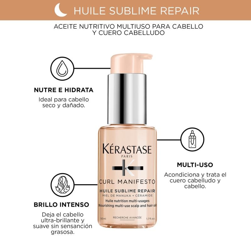 KÉRASTASE Aceite Capilar Huile Sublime Repair Aceite 50ml Roberta Beauty Club