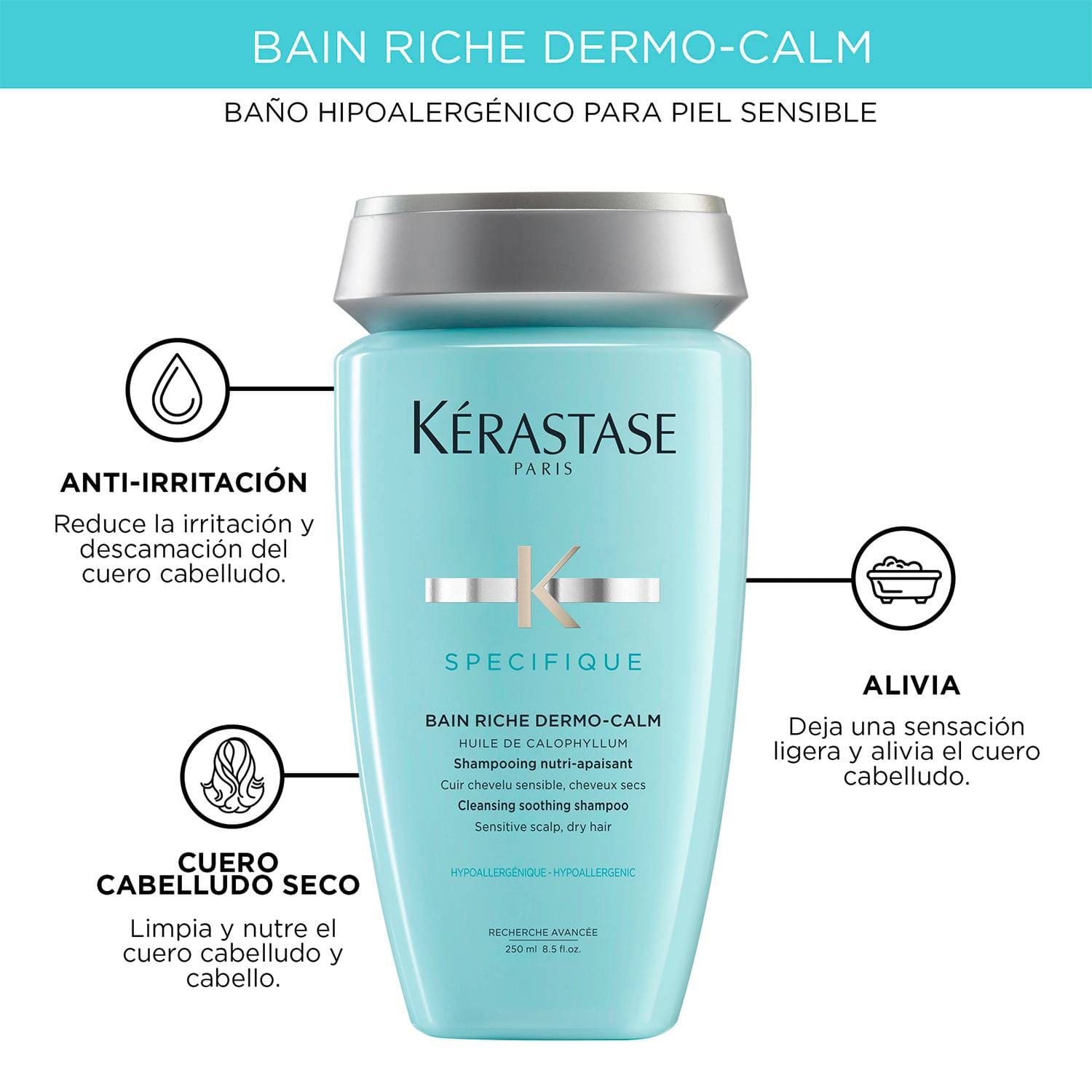 KÉRASTASE Champú SPECIFIQUE Champú Dermo-Calm Riche 250 Ml Roberta Beauty Club