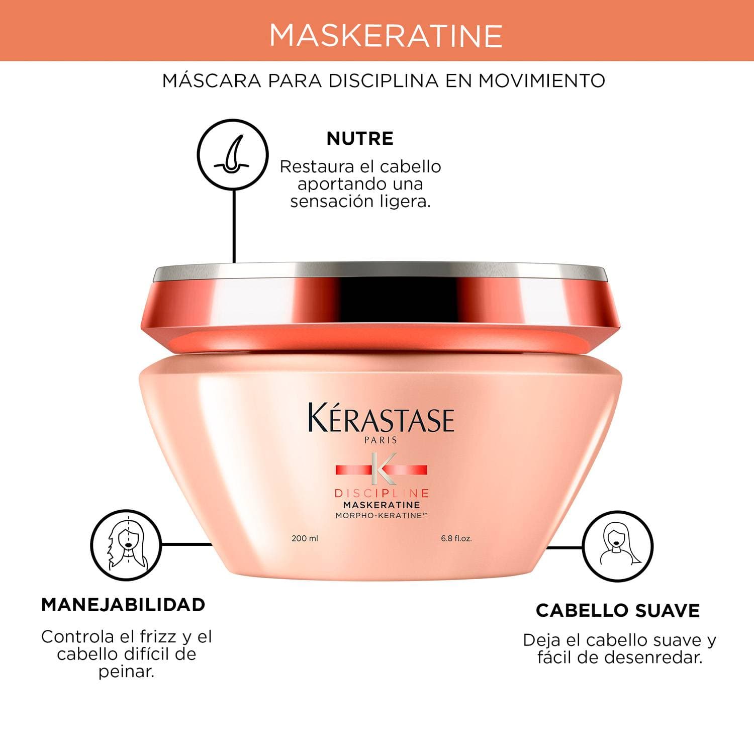 KÉRASTASE Mascarilla Capilar DISCIPLINE Mascarilla Maskeratine 200 Ml Roberta Beauty Club