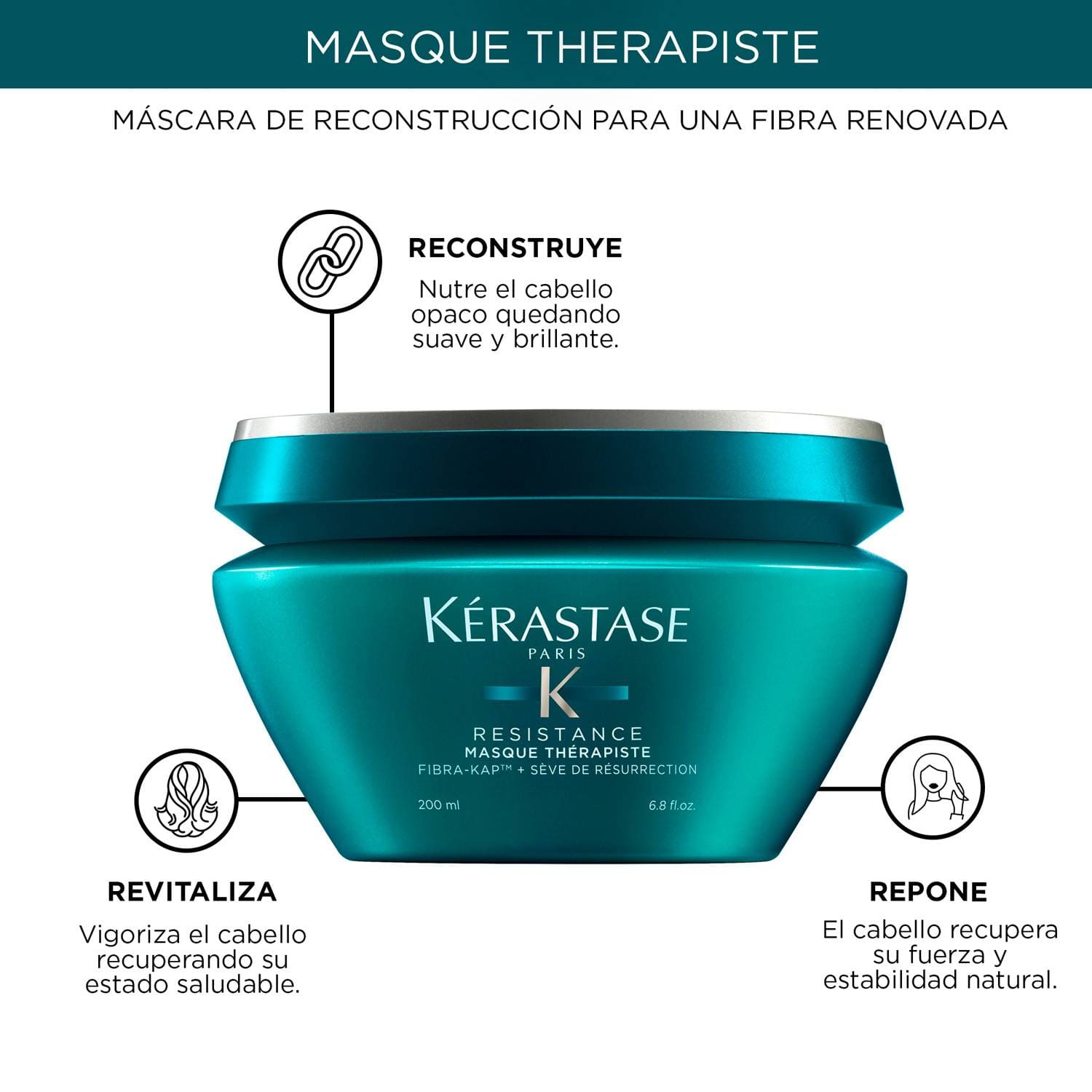 KÉRASTASE Mascarilla Capilar RESISTANCE Thérapiste Mascarilla 200 Ml Roberta Beauty Club