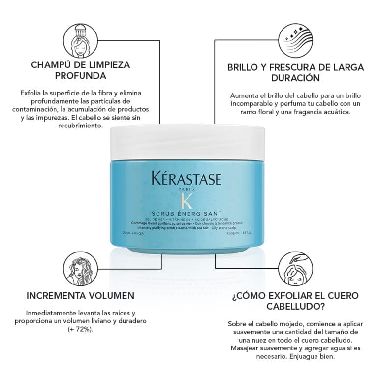 KÉRASTASE Tratamiento FUSIO Scrub Champú Exfoliante Energizante 250 Ml Roberta Beauty Club