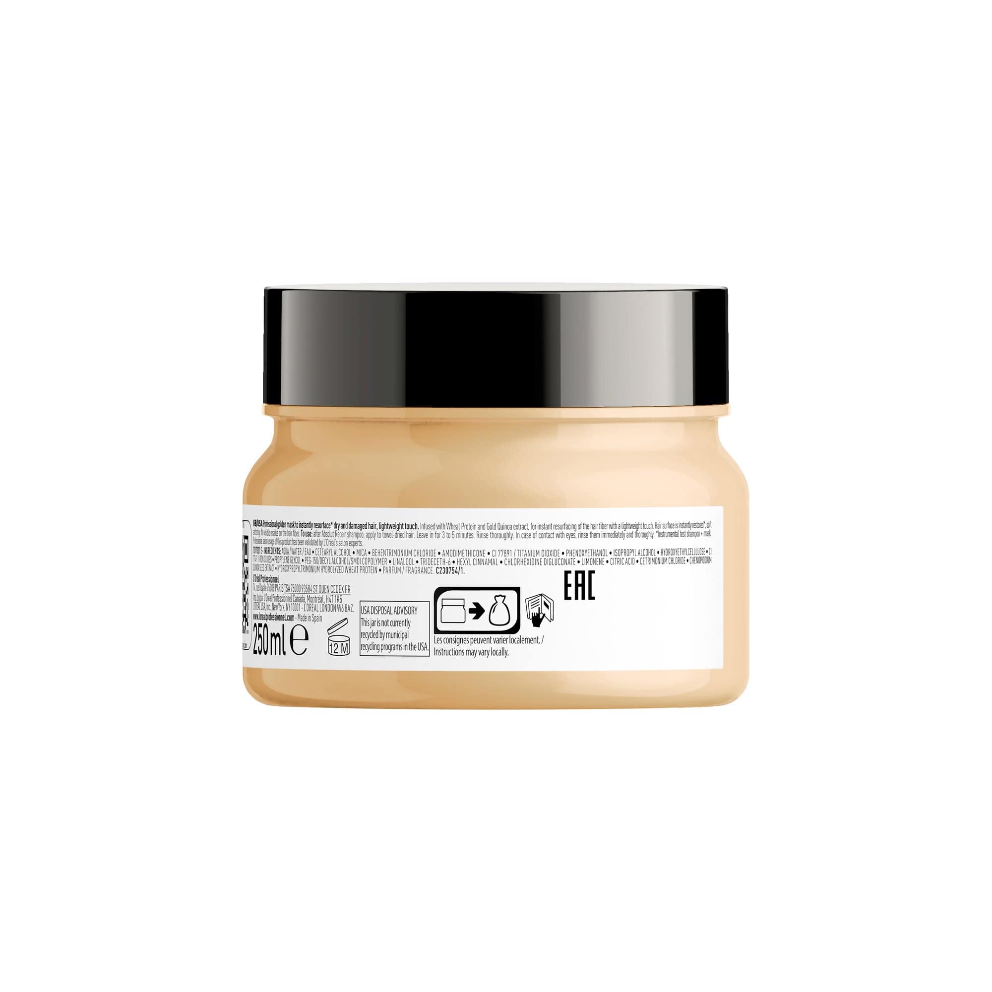 L'Oréal Professionnel Hair Care Mascarilla Dorada Absolut Repair 250ml Roberta Beauty Club