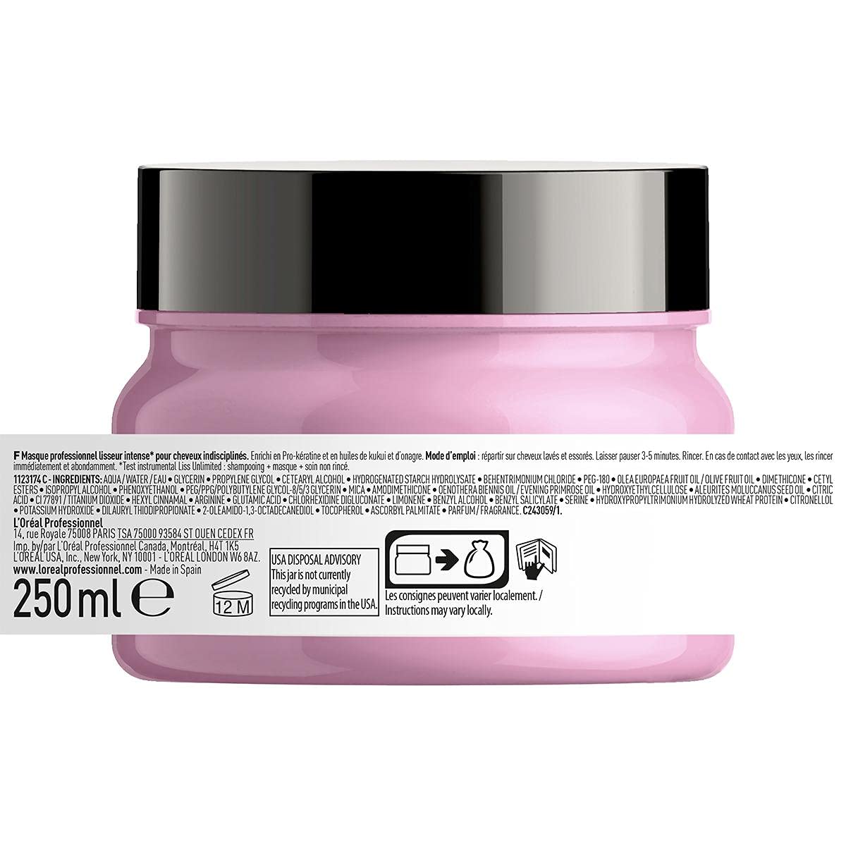 L'Oréal Professionnel Hair Care Mascarilla Liss Unlimited 250 ml Roberta Beauty Club