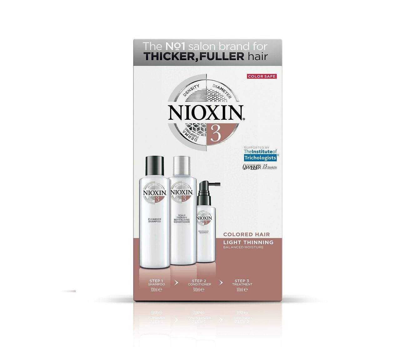 Nioxin Tratamiento SYSTEM 3 Kit Champú 300ml + Acondicionador 300ml +Tratamiento 100ml Roberta Beauty Club