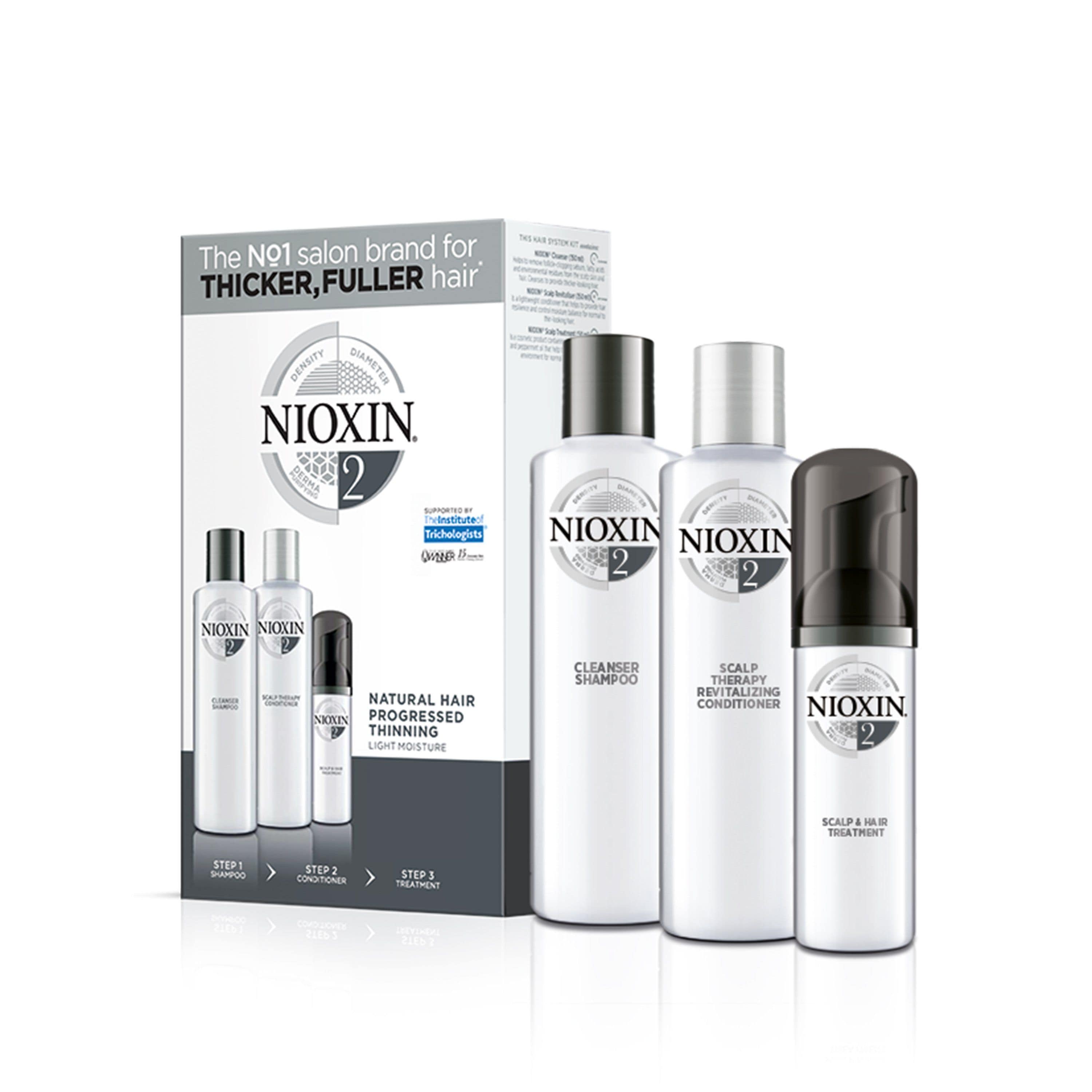 Nioxin Tratamiento SYSTEM Kit 2 Champú 150ml + Acondicionador 150ml + Tratamiento 50ml Roberta Beauty Club