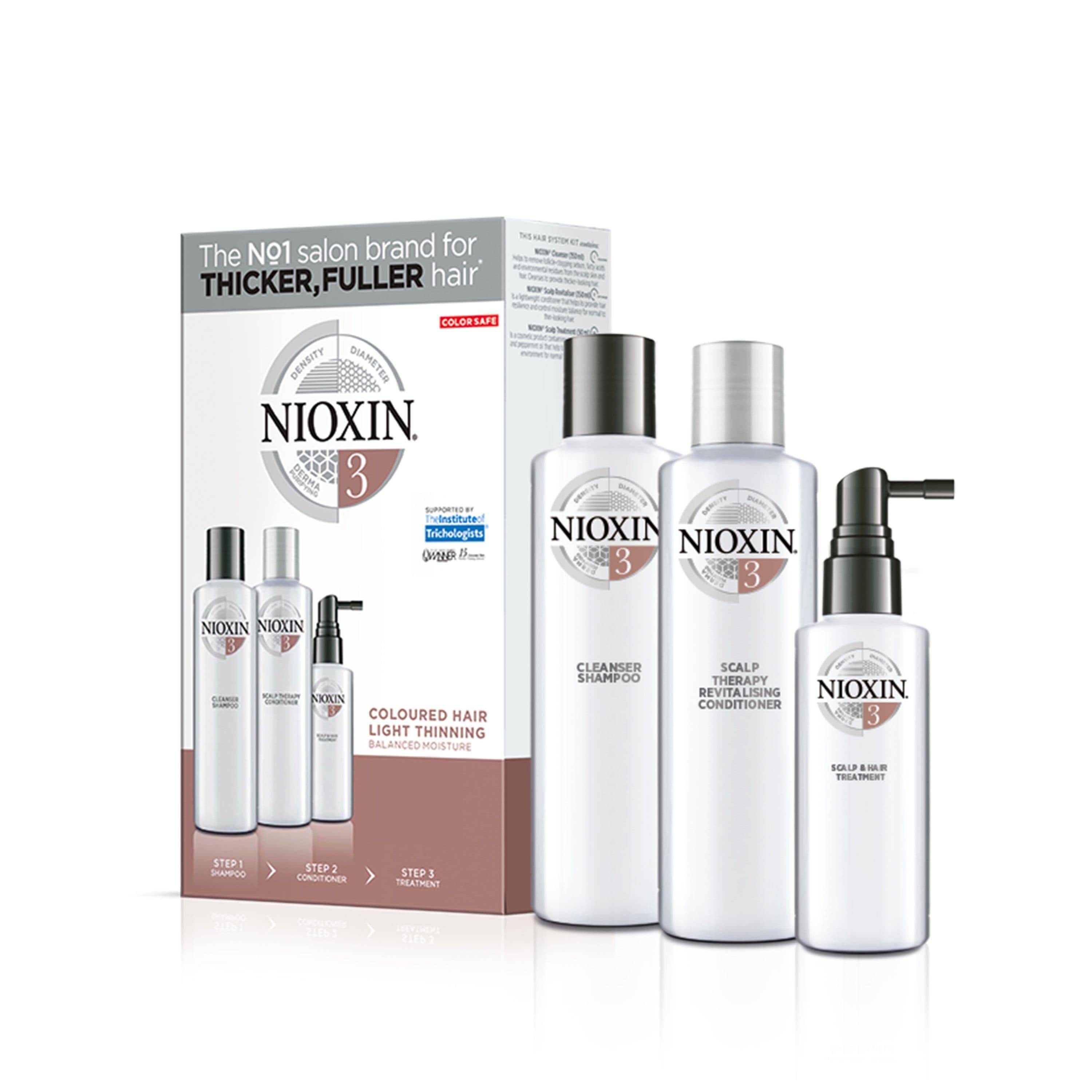 Nioxin Tratamiento SYSTEM Kit 3 Champú 150ml + Acondicionador 150ml + Tratamiento 50ml Roberta Beauty Club