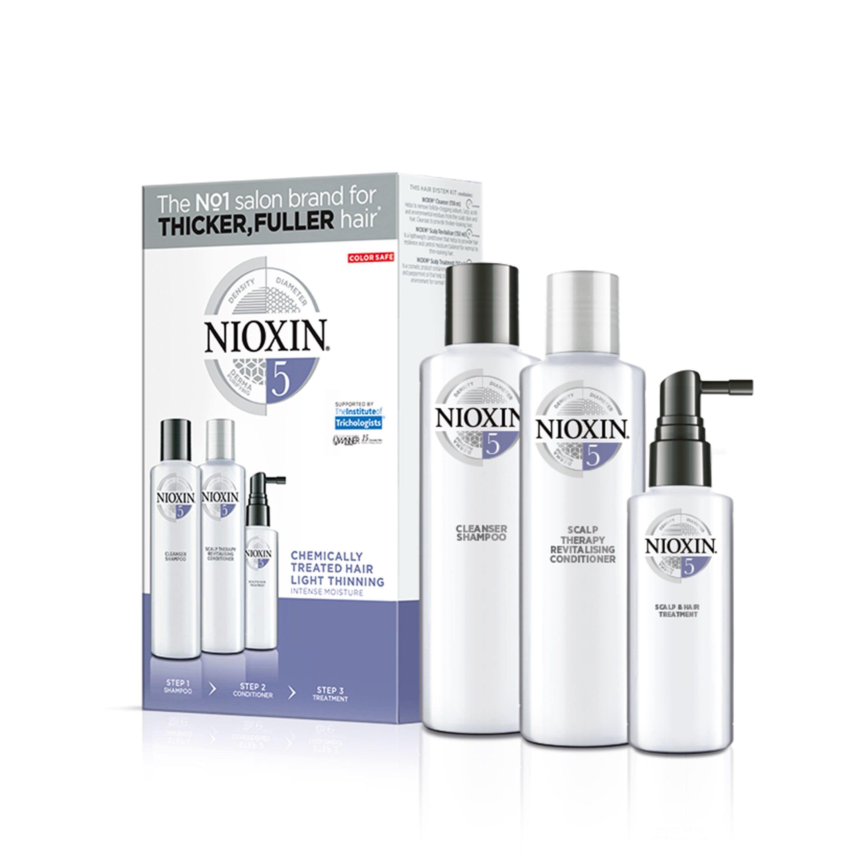 Nioxin Tratamiento SYSTEM Kit 5 Champú 150ml + Acondicionador 150ml + Tratamiento 50ml Roberta Beauty Club