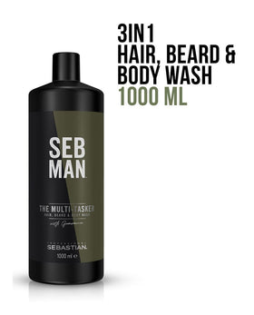 Sebastian Champú THE MULTITASKER Champú 3 en 1 1000ml SEBMAN Roberta Beauty Club