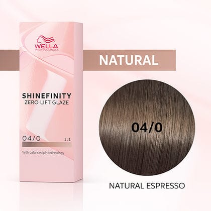 Wella Tinte Shinefinity Wella 04/0 Castaño Medio Natural Espresso -60ML Roberta Beauty Club Tienda Online Productos de Peluqueria
