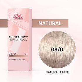 Wella Tinte Shinefinity Wella 08/0 Rubio Claro Latte-60ML Roberta Beauty Club Tienda Online Productos de Peluqueria