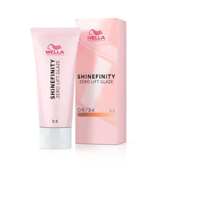 Shinefinity Wella 08/34 Loiro Cobre Claro Dourado -60ML
